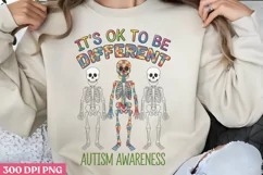 It's ok to be different PNG, Autism Sublimation PNG Product Image 1