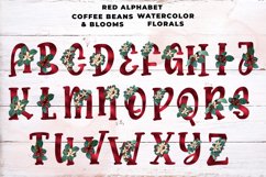 Red Coffee Floral Alphabet Product Image 3