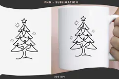 Christmas tree silhouette png design for T-shirts Product Image 3