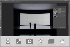 Auditorium Screen With Standing Woma Product Image 2