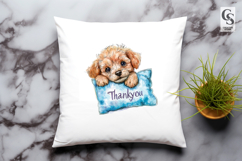 Cute Puppy Thank You Clipart PNG Product Image 3