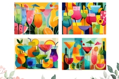 Drinks Cutting Board, Abstract Cutting Board, Cocktails PNG Product Image 3