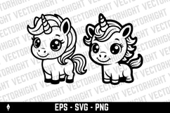 illustration of an adorable baby unicorn Product Image 3