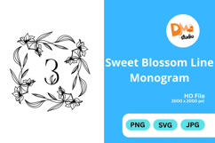 Sweet Blossom Line Monogram Product Image 1