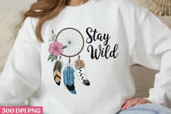 Stay Wild PNG, Dreamcatcher Sublimation PNG Product Image 1