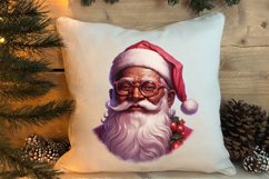 Vintage Black Pink Santa Claus Sublimation Clipart Product Image 3