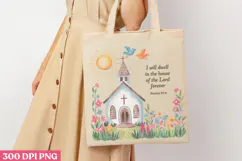 I Will Dwell In The House PNG, Retro Church Sublimation PNG Product Image 3
