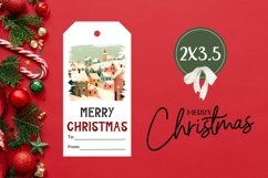 Christmas Village Gift Tags, Cozy Christmas Gift Tag Designs Product Image 3