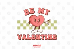 Be My Valentine Sublimation | Retro Valentines PNG Product Image 1