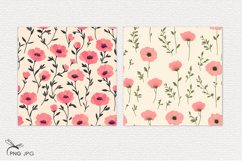 Poppy flowers digital paper Product Image 3