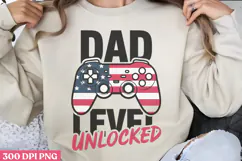 Dad Level Unlocked PNG, Fathers Day Sublimation PNG Product Image 1