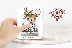 Rustic Christmas Deer Money Card, Christmas Gift Card PNG Product Image 3