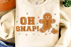 Oh Snap PNG, Trendy Funny Christmas PNG, Funny Christmas PNG Product Image 3