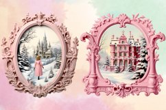 Vintage Pink Christmas Clipart Bundle, Christmas Bundle Product Image 4