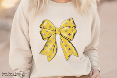 Yellow Luxury Coquette Bow PNG Chic Fashion Elegant Ribbon Product Image 3