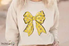 Yellow Luxury Coquette Bow PNG Chic Fashion Elegant Ribbon Product Image 3