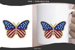 USA butterfly png design for T-shirts Product Image 3
