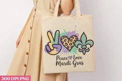 Peace Love Mardi Gras PNG, Mardi Gras Sublimation PNG Product Image 3