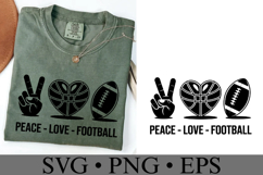 Peace Love Football Svg | Game Day Svg | Shirt Svg Product Image 3