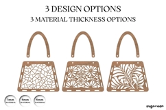 3D Flower Basket Laser Cut Bundle | Flower Box | Glowrforge Product Image 3