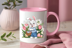 Vintage Easter Rabbit Bunny Sublimation PNG Product Image 3