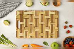 Bamboo Weaving Cutting Boards sublimation Design Product Image 3