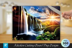 Water Falling Cutting Board Sublimation Design Product Image 1