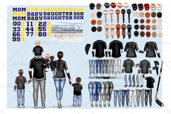 Hockey Family clipart: &quot;HOCKEY CLIPART&quot; Hockey jerseys PNG Product Image 2