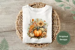 Watercolor Pumpkins PNG, Watercolor Pumpkins Sublimation PNG Product Image 3