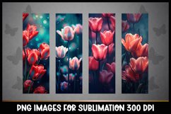 24 Whimsical Flowers Bookmarks Sublimation PNGs I Bookmarks Product Image 2