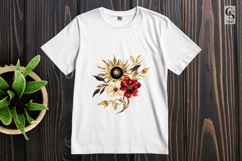 Watercolor Sunflower Floral Clipart PNG Product Image 2