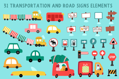 Christmas village map creator. Winter clipart and scenes kit Product Image 3