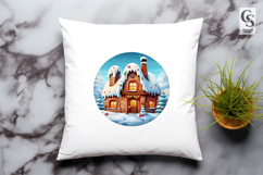 Gingerbread Candy House Clipart Sublimation PNG Product Image 3