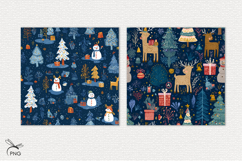 Christmas forest digital paper, background clipart Product Image 3