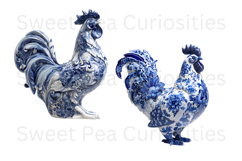 Blue Toile, Ephemera, PNG, Clipart, Junk Journal, flowers Product Image 3