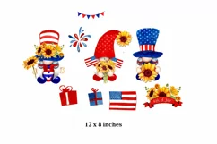 Gnomes with sunflowers happy Independence Day of America Product Image 3