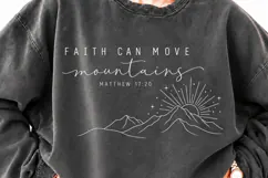 Steady in Faith Mountain PNG, Walk by Faith Christian Mounta Product Image 3