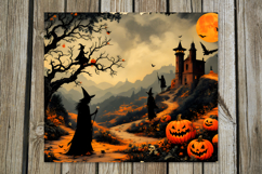 Retro Halloween | vintage Skinny tumbler sublimation design Product Image 3