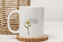 Funny Plant Lover PNG, He Loves Me Not Daisy Sublimation Product Image 4