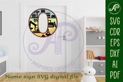 Construction Large O wall Letter 3 layer sign Product Image 3