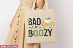 .BAD AND BOOZY PNG, ST PATRICKS DAY Drink Sublimation Product Image 1