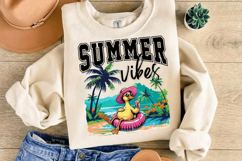 Summer vibes Silly Goose PNG sublimation |Beach &amp; Summer PNG Product Image 10