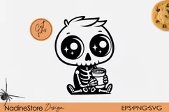 Halloween skeleton baby, Svg File For Cricut. PNG. Product Image 1