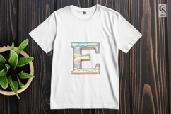 Fantasy Letter E Watercolor Alphabet Clipart Sublimation PNG Product Image 2