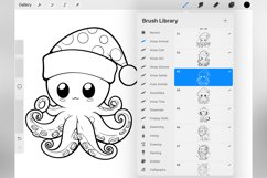 100 Procreate Christmas Animal Stamp Brushes Product Image 4