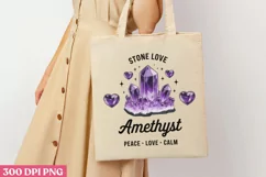 Stone Love Amethyst PNG, Crystal Sublimation PNG Product Image 3