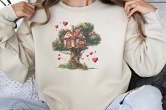 Valentines Day Fairy Houses Clipart PNG Product Image 1