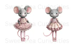 Mouse, Mice, Shabby Chic, Ephemera, PNG, Clipart Product Image 3