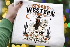 Spooky Western Nights Ride Into Halloween PNG Sublimation Product Image 3