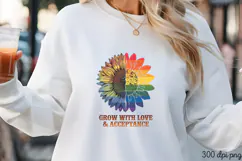 GROW WITH LOVE PNG, Autism Sublimation PNG Product Image 3